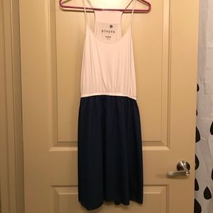 Kensie flowy beige and blue summer dress